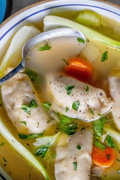 One Pot 15 Minute Potsticker Soup - main dishes #maindishes