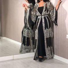 2024 Abaya Dubai Muslim Luxury Dress High Class Embroidery Lace Sequins Ramadan Kaftan Isla African Ramadan Kaftan, Habits Musulmans, Kimono Women, Abaya Design, Muslim Evening Dresses, Dress Luxury, Dress With Shawl, Mode Abaya, Muslim Dress