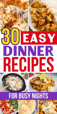 30 easy dinner recipes for busy nights