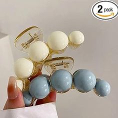 https://amzn.to/3TWdZc0 Green Claw Clip, Korean Hair Accessories, Korean Hair, Big Pearl, Pearl Hair Clip