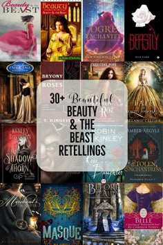 the cover of 30 beauty and the beast retellings