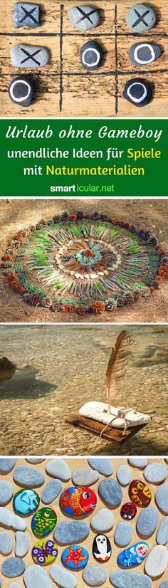 an image of some rocks that have been placed on the ground with words above them