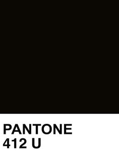 the pantone color is green and has black letters on it, along with a white background