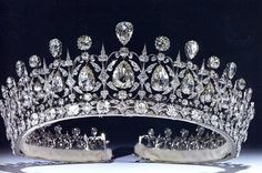 a tiara with lots of diamonds on it