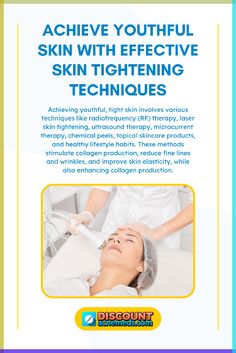 Learn about effective skin tightening techniques that can help you achieve youthful, firm skin. Explore non-surgical options, skincare products, and lifestyle habits that can contribute to a tighter complexion. Visit us at Discountacnemeds #skincare #skin #treatments #firm #acne #pimple #treatments #medications Laser Skin Tightening, Tighter Skin, Firm Skin, Healthy Lifestyle Habits, Lifestyle Habits, Chemical Peel, Improve Skin Elasticity, Aging Gracefully