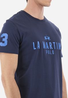 La Martina SHORT SLEEVE - T-shirt imprimé - navy T Shirt Print, Shirt Print, Tshirt Print, Printed Shirts, Navy