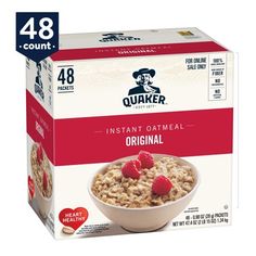 a box of instant oatmeal maple and brown sugar