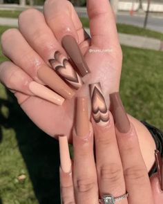 Brown Acrylic Nails, Nails Only, Nail Swag, Brown Nails, Square Acrylic Nails