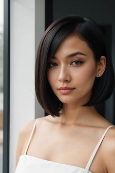 50 Most Delightful Bob Hairstyles Trending in 2024 Chin Length Bob Hairstyles, Bob With Side Part, Bubble Bob, Bob Hair Ideas, Interview Hairstyles, Shoulder Length Bob Haircut, Hair 2025, Hairstyles Trending, Chin Length Haircuts