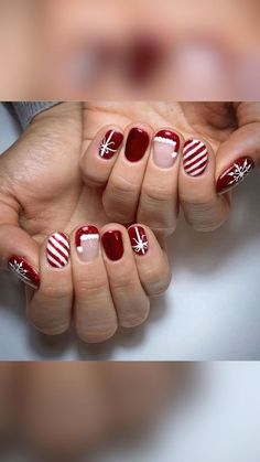 Christmas Nail Designs Acrylic, Santa Hat Nails, Santa Nails, Cute Nail Colors, Chic Nail Art, Gel Nail Art Designs, Christmas Gel Nails, Nails Now, Nail Designs Valentines