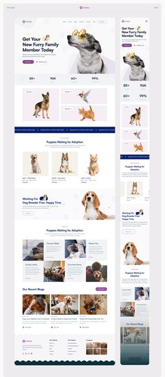 an image of a web page with dogs on it