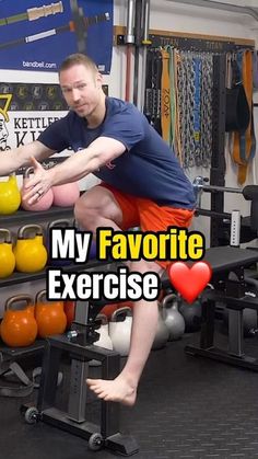 a man is doing exercises on a bench in the gym with his legs spread out