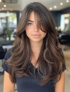 33 Stunning Long Hair with Curtain Bangs Hairstyles for 2024 Including Wedding Guest and Formal Long Hair With Curtain Bangs, Curtain Bangs Hairstyles, Hair With Curtain Bangs, Different Face Shapes, Long Face Shapes, Haircuts For Long Hair With Layers, Layered Haircuts For Medium Hair, Bangs Hairstyles