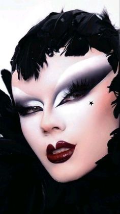 Glam Stage Makeup, Alien Drag Makeup, Drag Queen Makeup Looks, Club Kid Makeup, Drag Eye Makeup, Drag King Makeup, Eye References