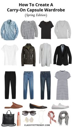 Packing Wardrobe, Spring Capsule