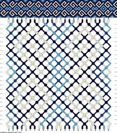 a blue and white pattern with an intricate design