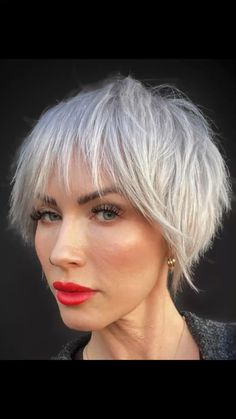 Pageboy Haircut, Edgy Short Haircuts, Silver Sisters, Gray Hair Cuts, Messy Short Hair, Short Hairstyles For Thick Hair, Short Hair Over 60, Hair Brained