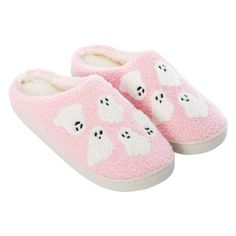 Ladies Halloween Icon Slippers | Five Below Cute Soft Slippers For Loungewear, Halloween Slippers, Halloween Icon, Pastel Room Decor, Boo Basket, White Ghost, Preppy Stuff, Pastel Room, Five Below