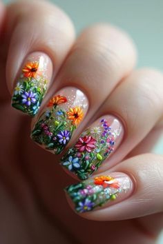 Polished Aesthetic, Minimalist Nail, Floral Nail Designs, Floral Nail Art, Nail Art Inspiration