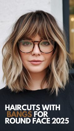 Upgrade your style with haircuts with bangs for round faces in 2025! Featuring chic blonde balayage, soft waves, and versatile bangs, these hairstyles balance elegance and modern trends. Perfect for refreshing your look with face-framing layers! Versatile Bangs, Bangs For Round Face, Framing Layers, Diy Haircut, Haircut Types, Girl Haircut, Face Framing Layers, Short Layered Haircuts, Popular Haircuts