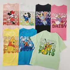 Toddler Disney Friends Print T-Shirt (2-6y) - 7 Colors – AT NOON STORE Seersucker Top, Disney With A Toddler, Disney Trip Planning, Disney Day, Disney Friends, Character Graphic, Flower Shorts, At Noon, Disney Character