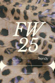 an animal print fabric with the number twenty five on it's front and back