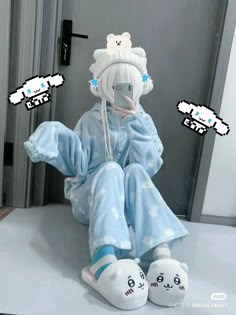 Japanese Kawaii Fashion, Kawaii Blue, Clothes Kawaii, Angel Blue, Light Blue Aesthetic, Pajama Outfits, Yami Kawaii