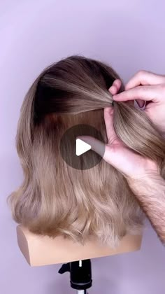 Upstyles For Short Hair, Short Hair Updo Easy, Fine Hair Updo, Faux Braid, Medium Length Hair Up, Easy Hair Dos, Love Hairstyles