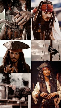 the captain jack sparrow in pirates of the seas is pointing his finger at someone else