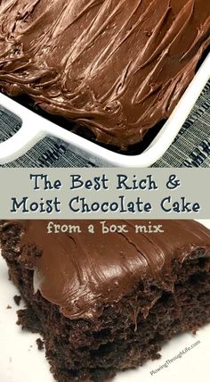 the best rich and moist chocolate cake from a box mix