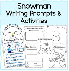 the snowman writing prompts and activities