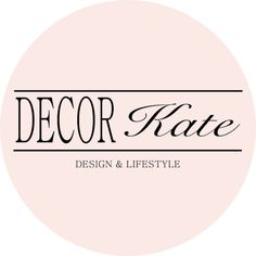 the logo for decor kate design and life style