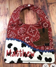 Personalized Bibs, Western Baby, Easy Baby Blanket, New Mommy, Cowboy Theme, Quilt Baby