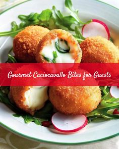 Rich, melted Caciocavallo cheese bites served as gourmet Italian finger food, perfect for impressing guests at elegant events. Finger Food Ideas