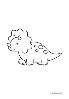 a drawing of a dinosaur with spots on it