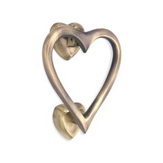 a heart shaped door handle on a white background