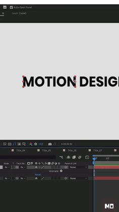 the motion design logo in adobe