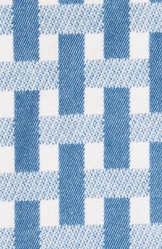 a blue and white checkered fabric pattern