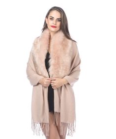 PRICES MAY VARY. Scarf size: Length 75 inch with 3 inch fringes, width 28 inch. Fur Collar Size: 47 inch X 6 inch. Material of scarf: 100%acrylic. Material of fur collar: 100% polyester. Great as a shawl, warm and soft. Wrap a pashmina stole around shoulders for a touch of late-evening warmth, or tie around your neck for casual panache. Perfect for various of outdoors activities in the cold weather, keep you from the cold climate and wind. The design shawl is very elegant and luxurious, makes yo Winter Fringe Shawl Outerwear, Winter Fringe Shawl Cape, Winter Beige Fringe Shawl, Beige Fringed Winter Shawl, Beige Fringed Shawl For Winter, Fall Fringe Scarves, Winter Fringe Shawl Scarf, Elegant Winter Shawl With Tassels, Winter Fringe Shawl Scarves