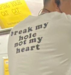 Break my hole not my heart T Shirt MrDadShirt Easy 30 day return policy Funny Gay Quotes, Inappropriate Clothing, Akali League Of Legends, Silly Clothes, Heart T Shirt, Funny Outfits, Foto Ideas Instagram