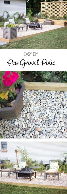 an easy diy pebble gravel patio