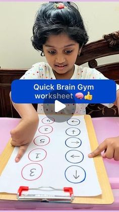 KANMANI | Mompreneur |Blogger |Kids Worksheets | Activity kits 🌈 on Instagram: "Quick Brain gym worksheet for toddlers🧠👍#Activity281 #montessori_by_kanmani   Looks simple but enhances thinking & improves the brain functions👍✅  Scroll down my page for more such activities🙌🏻  Like , save , share it to fellow moms ♥️  Do try it out with ur kid 👍  Follow @blogmammas for more 👍  #mammasblogbykanmani #momblogger #brainworkout #braingym #braingym #quickbraingym #brainbooster #reelsinstagram #toddleractivities #reels #worksheets #homeschoolingmom #montessoriathome #diyworksheets #brainbasedlearning #easyworksheets #kindergarten #teachersofinstagram" Brain Gym For Kids Classroom, Activity For Kids In School, Brain Booster Activities For Kids, Kg Worksheets For Kids, Brain Gym Activities For Kids, Brain Gym Worksheets, Brain Activity Games