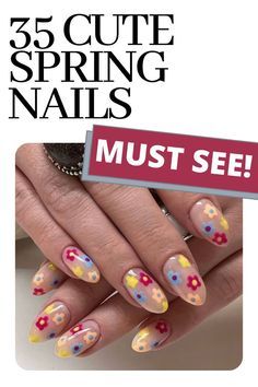 Spring Nail Art 2023, Nail Art 2023, Minimal Nails Art, Spring Acrylic Nails, Cute Spring Nails, Nice Nails