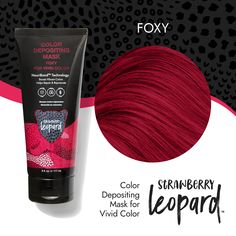 Foxy Color Depositing Mask 6 oz Strawberry Leopard Foxy Color Depositing Mask 6 oz. | Red | Sally Beauty Strawberry Hair Color, Strawberry Leopard, Kool Aid Hair Dye, Color Depositing Mask, Kool Aid Hair, Blood Red Hair, Vibrant Hair Color, Vibrant Red Hair, Black Hair Inspiration