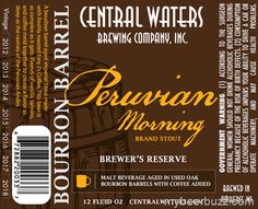 bourbon morning label for central waters brewing company, inc on packaging design by the brand identity