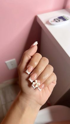 Catfish Account, Short Frenchies, Future Nails, Girly Acrylic, Girly Acrylic Nails, Short Acrylic, Square Acrylic Nails, Nail Inspiration, Pretty Acrylic Nails