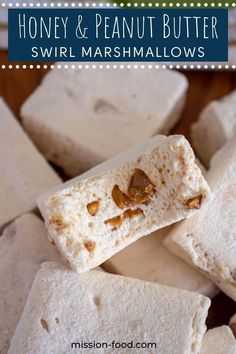 honey and peanut butter swirl marshmallows are the perfect treat to make for breakfast