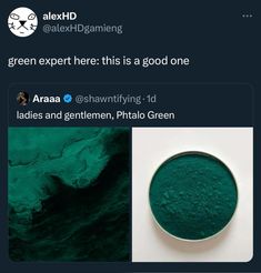 the green color is being used to create an image for this tweex ad