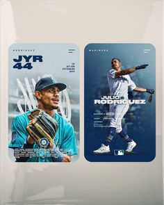 two baseball cards with the same player on them