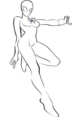 a drawing of a woman in the air with her arms outstretched and legs spread out